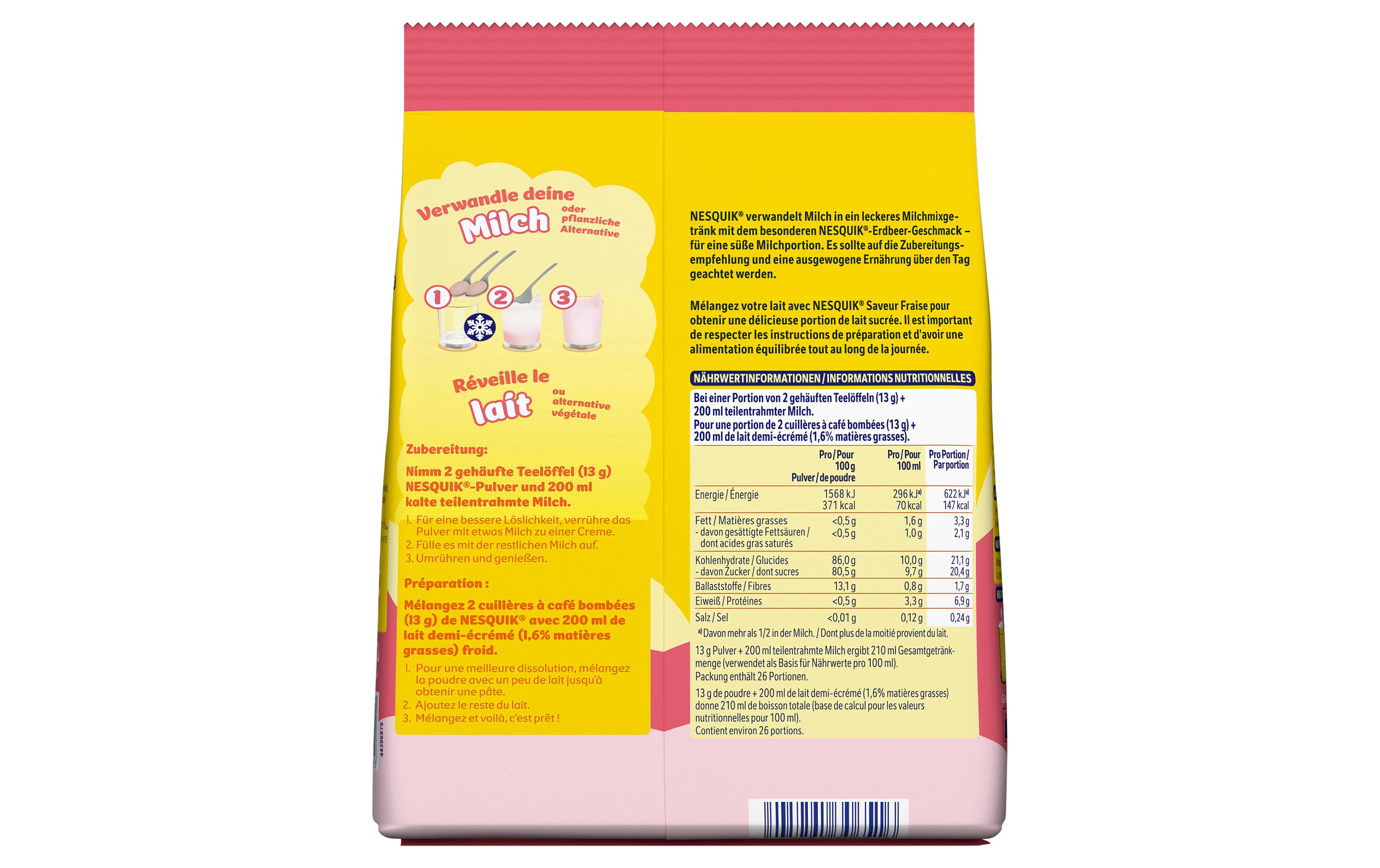 Nesquik Getränk Getränke Getränkepulver mit Erdbeer-Geschmack 350 g Nesquik Getränk Getränke Getränkepulver mit Erdbeer-Geschmack 350 g