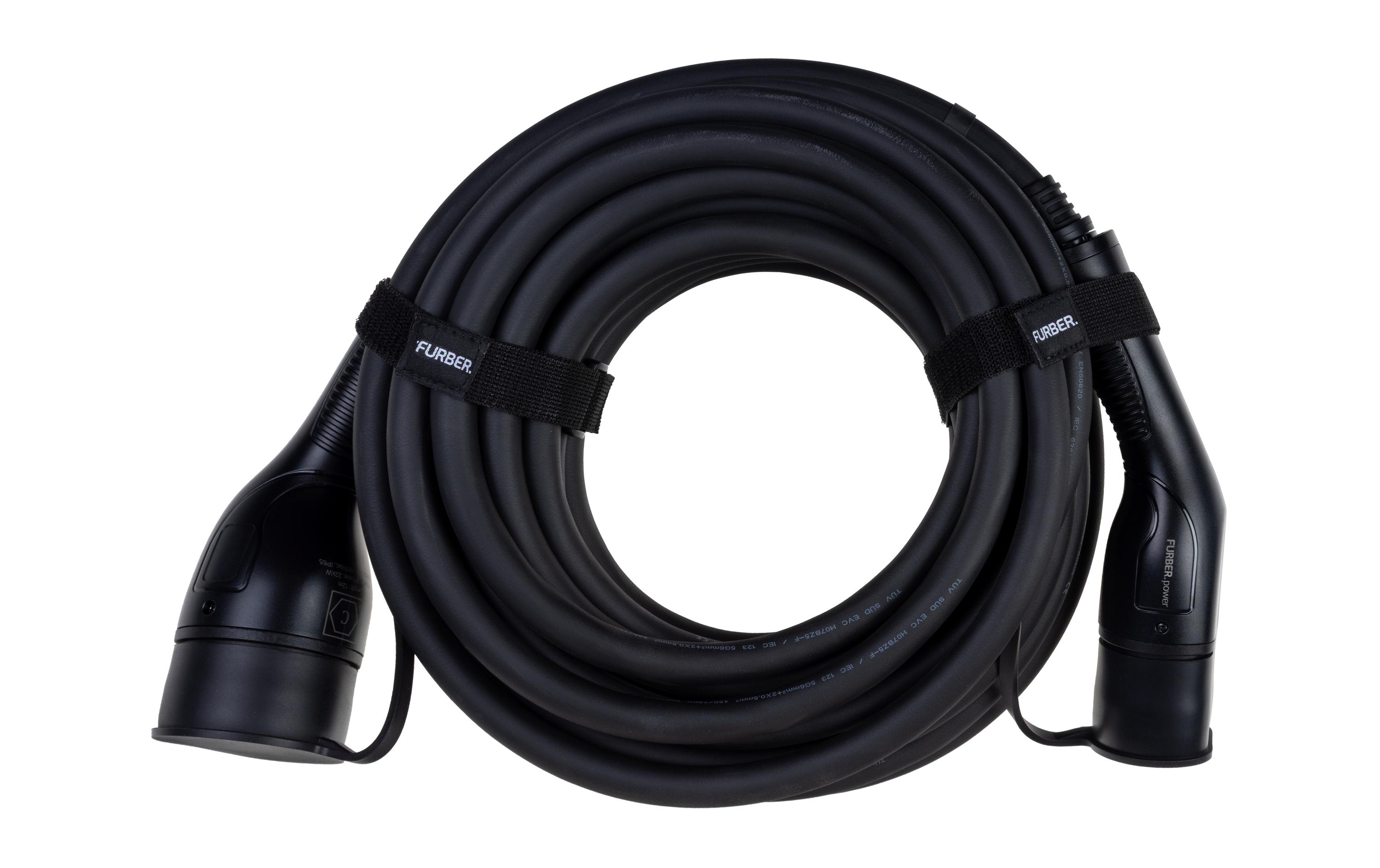 FURBER.power Ladekabel FREYJA Typ 2 22 kW 12 m