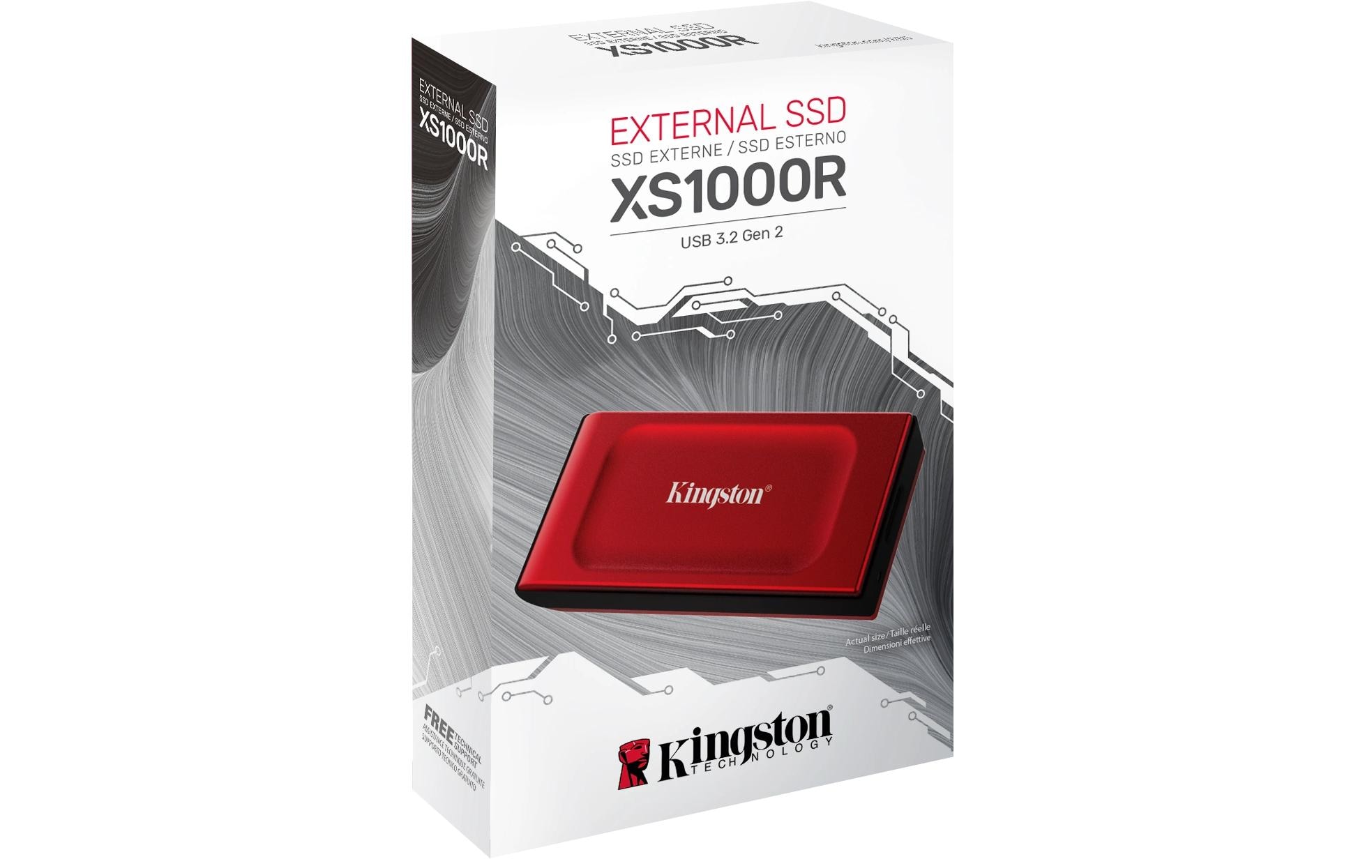 Kingston Externe SSD XS1000 1000 GB, Rot