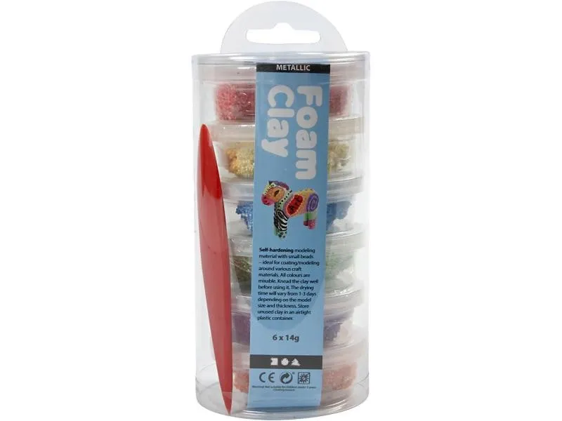 Creativ Company Modellier-Set Foam Clay 6 x 14 g Mehrfarbig Creativ Company Modellier-Set Foam Clay 6 x 14 g Mehrfarbig