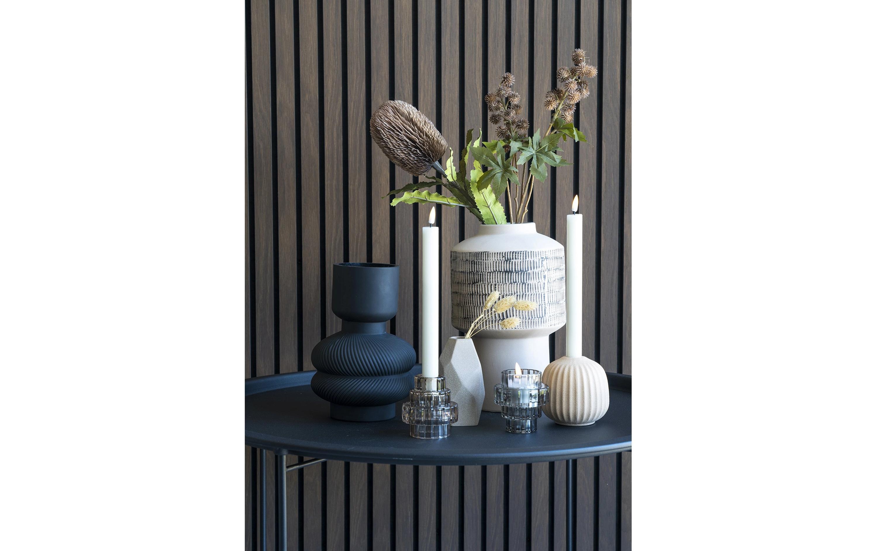 House Nordic Vase rund 22 cm, Schwarz