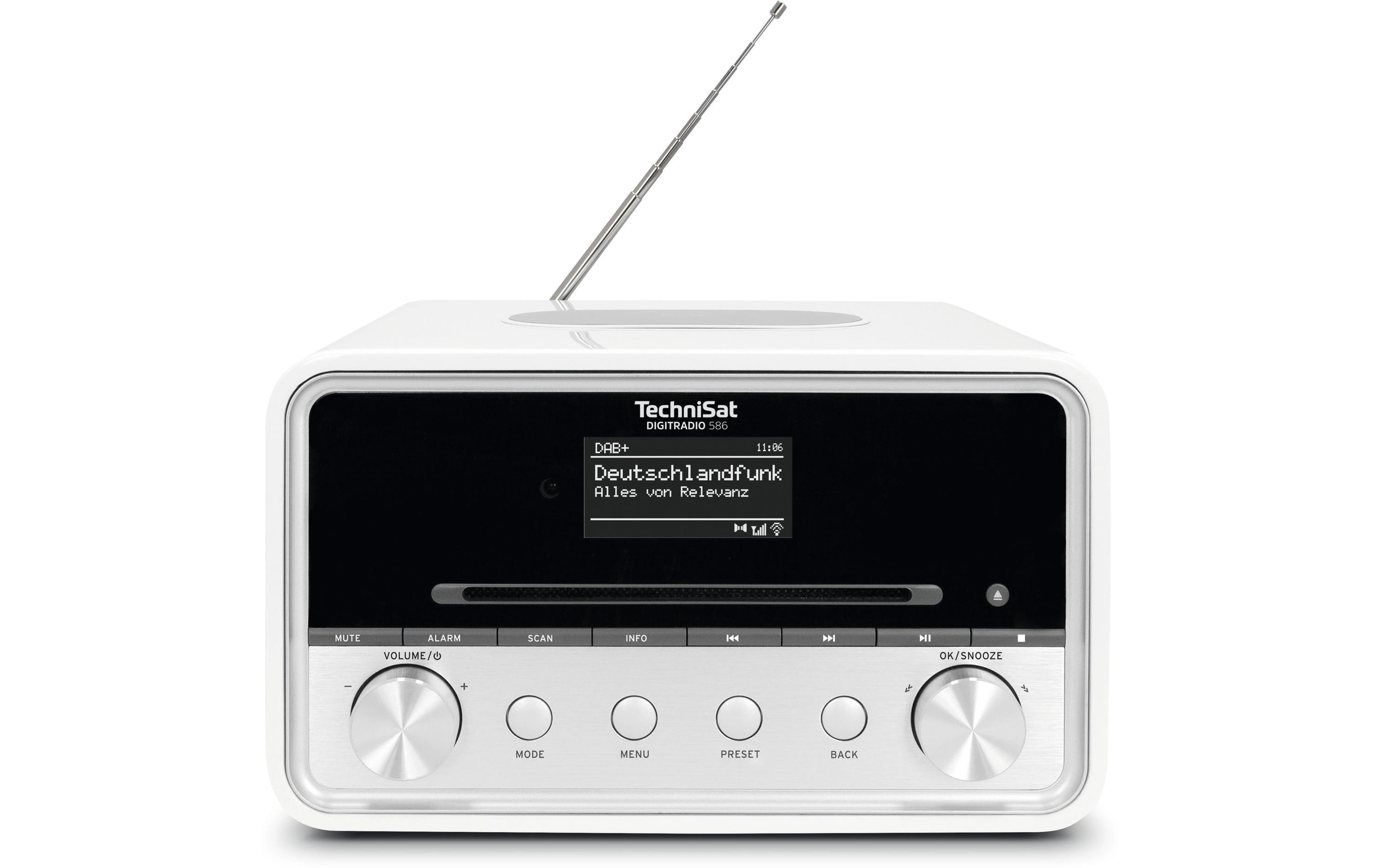 Technisat DAB+ Radio DigitRadio 586 Silber/Weiss Technisat DAB+ Radio DigitRadio 586 Silber/Weiss