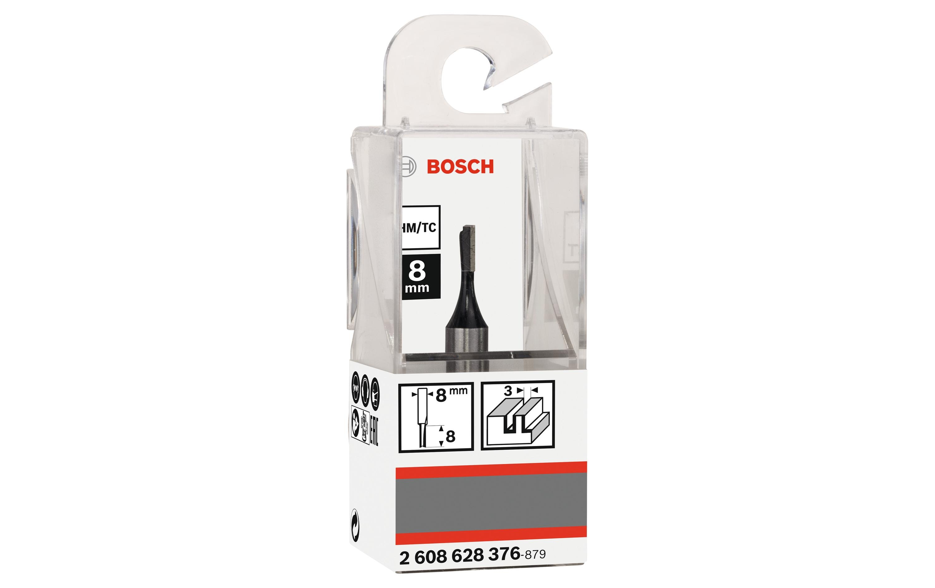 Bosch Professional V-Nutfräser Standard for Wood D1 3 mm, L 8 mm, G 51 mm