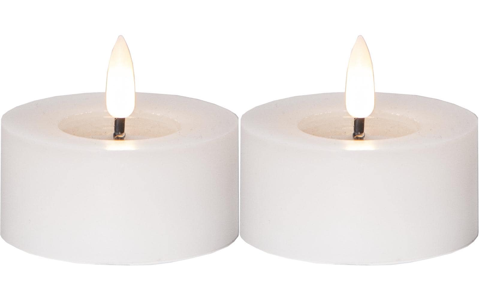 Star Trading LED Teelichter Set Flamme Flow 2 Pack, Weiss Star Trading LED Teelichter Set Flamme Flow 2 Pack, Weiss