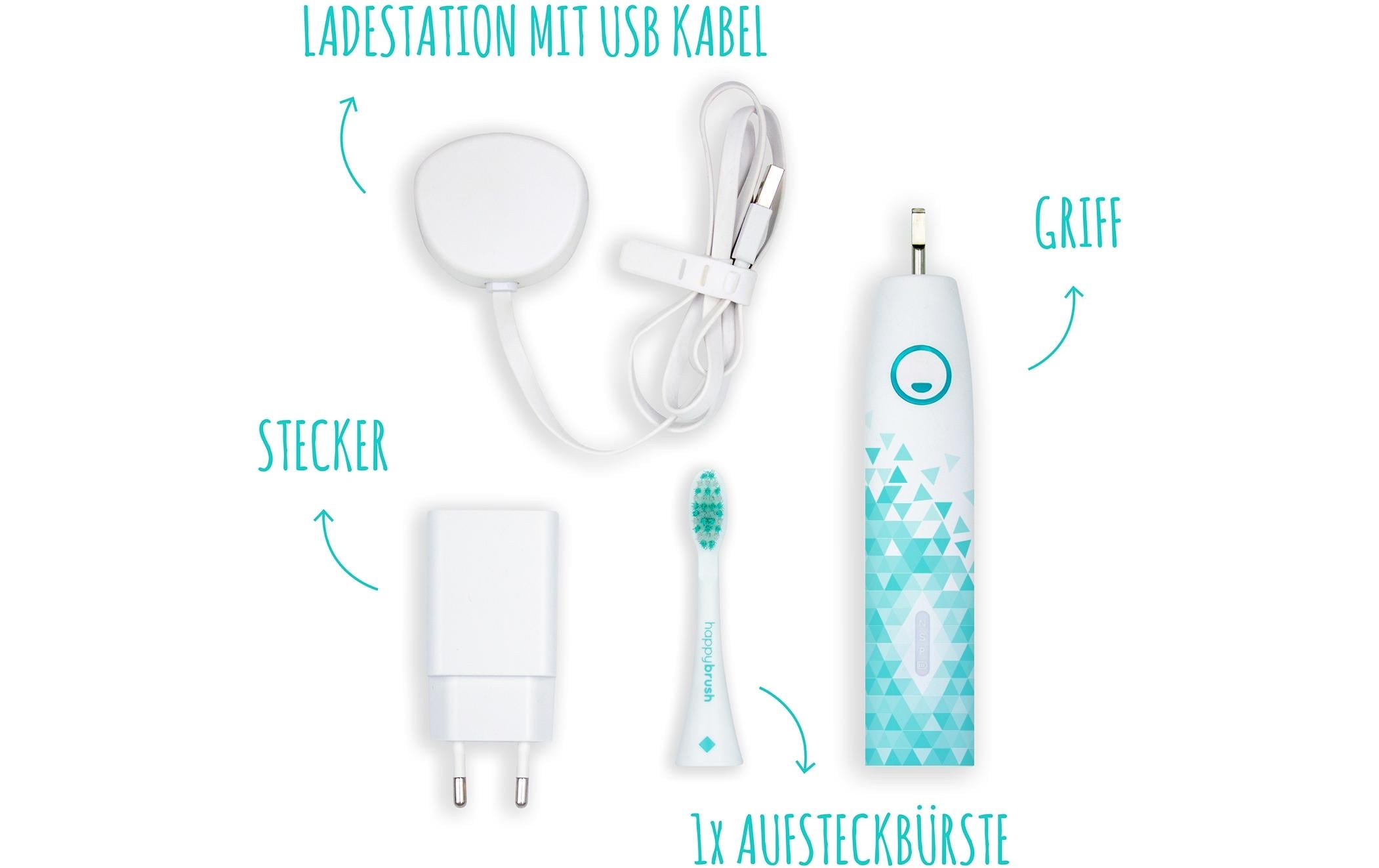 happybrush Schallzahnbürste ECO V3 Weiss