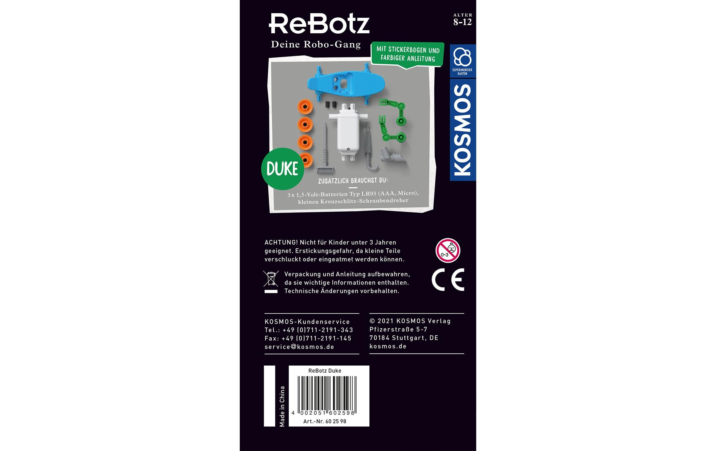 Kosmos Experimentierkasten ReBotz: Duke der Skating-Bot