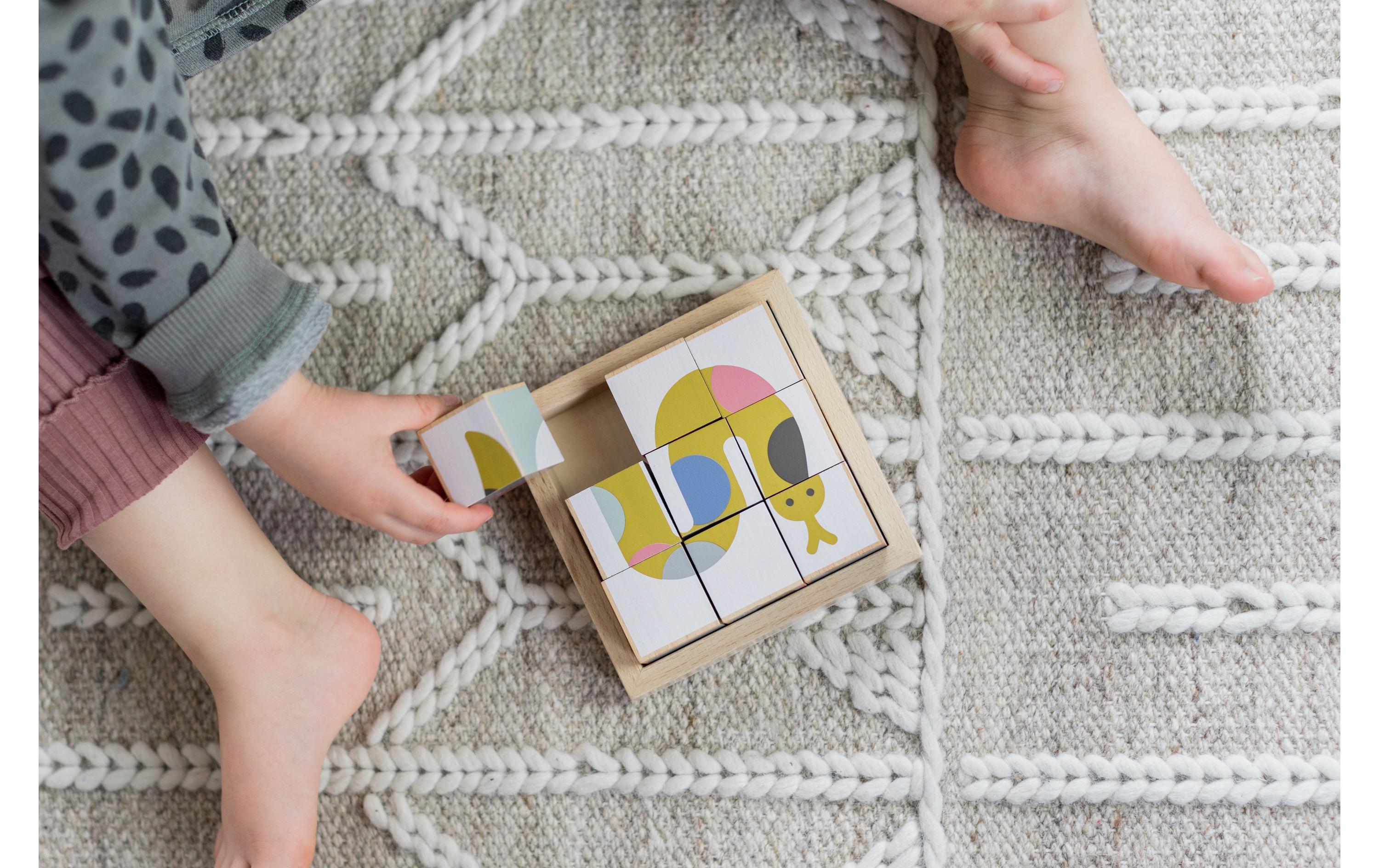 Kindsgut Holzwürfel-Puzzle Tiere