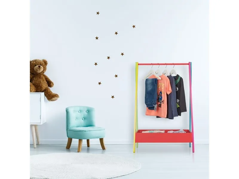 relaxdays Kleiderständer für Kinder 64.5 x 99 cm, Gelb/Grün/Rot relaxdays Kleiderständer für Kinder 64.5 x 99 cm, Gelb/Grün/Rot