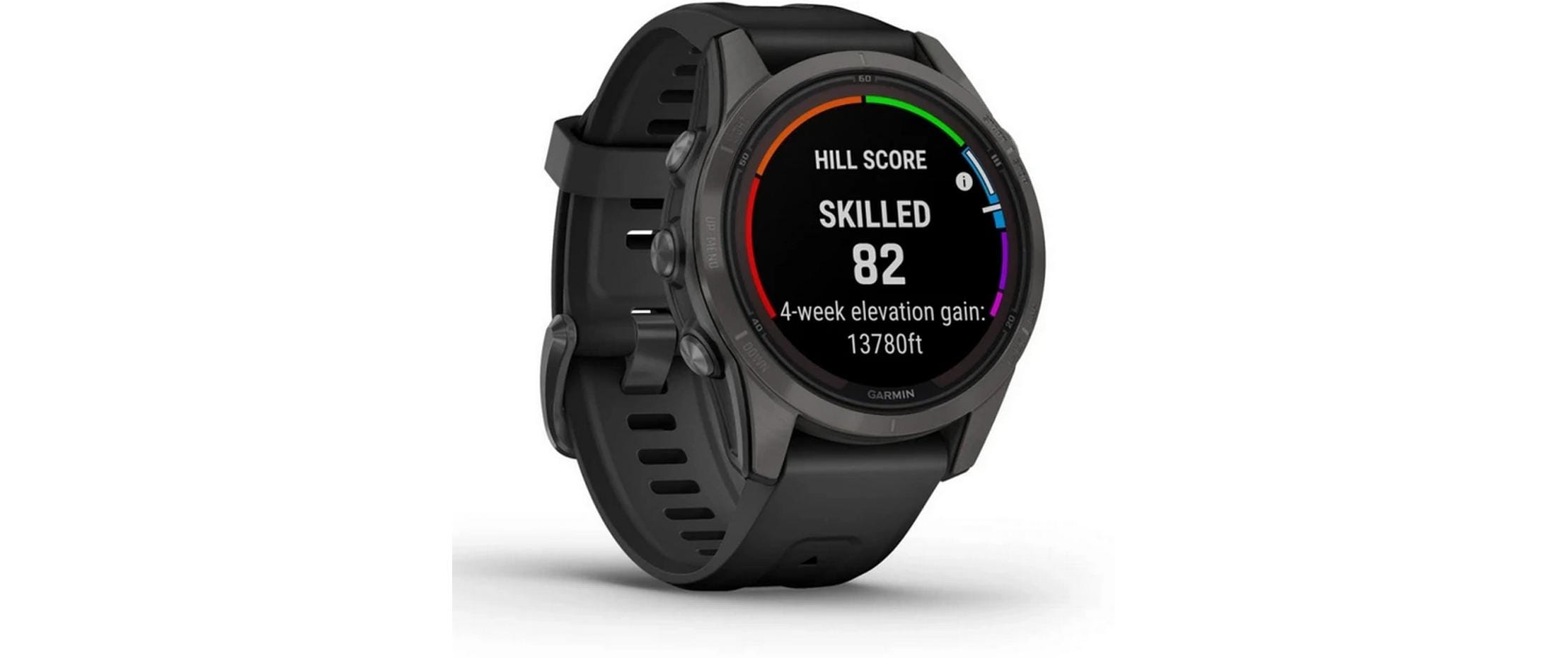 GARMIN GPS-Sportuhr Fenix 7S Pro Sapphire Solar Edition Schwarz