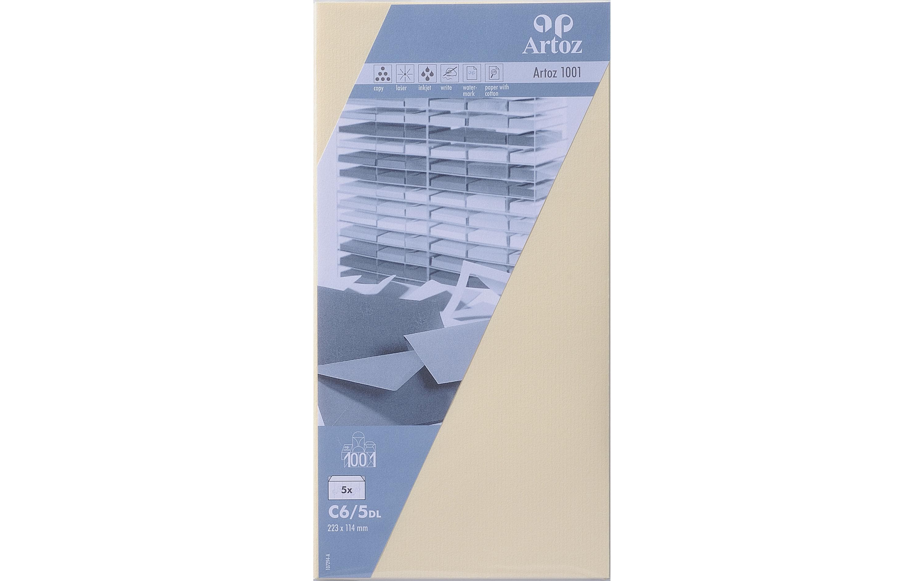 Artoz Couvert 1001 C6/5, 5 Stück, Beige