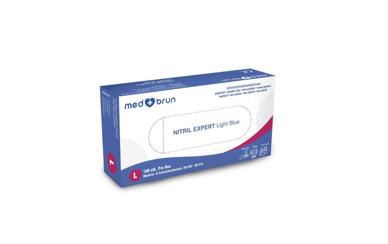 MedBrun Nitril Expert S, Blau, 100 Stk MedBrun Nitril Expert S, Blau, 100 Stk