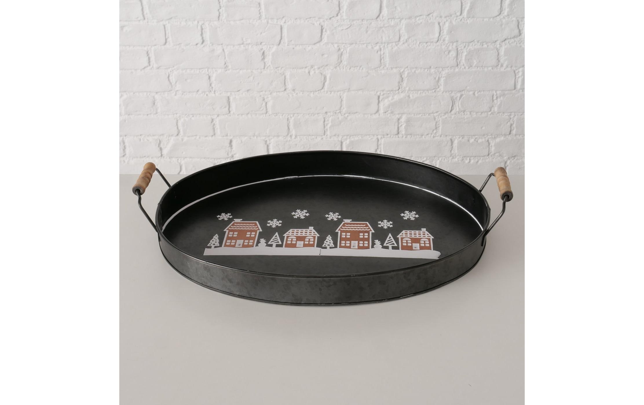 Boltze Servierplatte Helski Metall, 49 x 9 cm