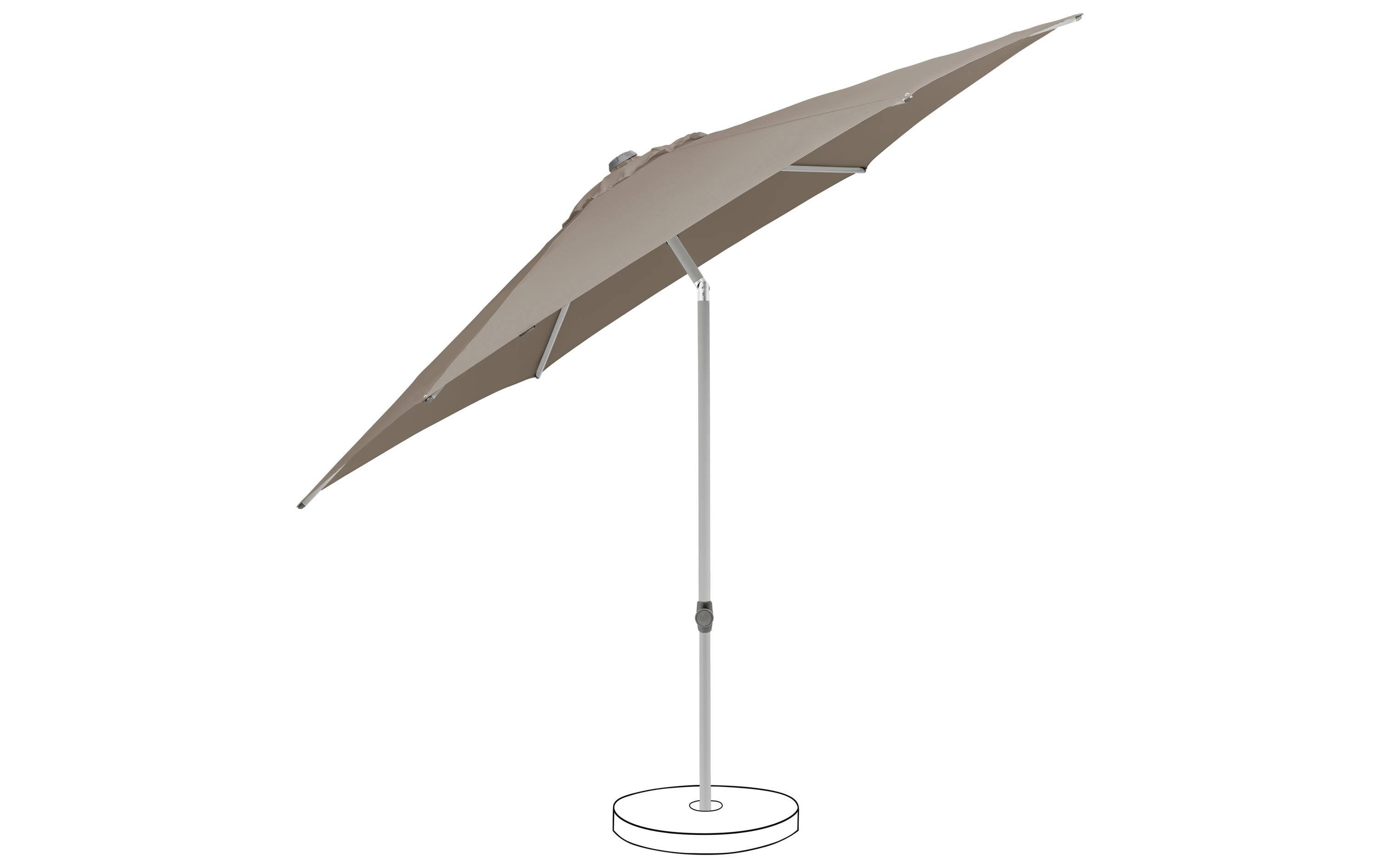 Suncomfort by Glatz Sonnenschirm Pop Up Helltaupe, Ø 300 mm