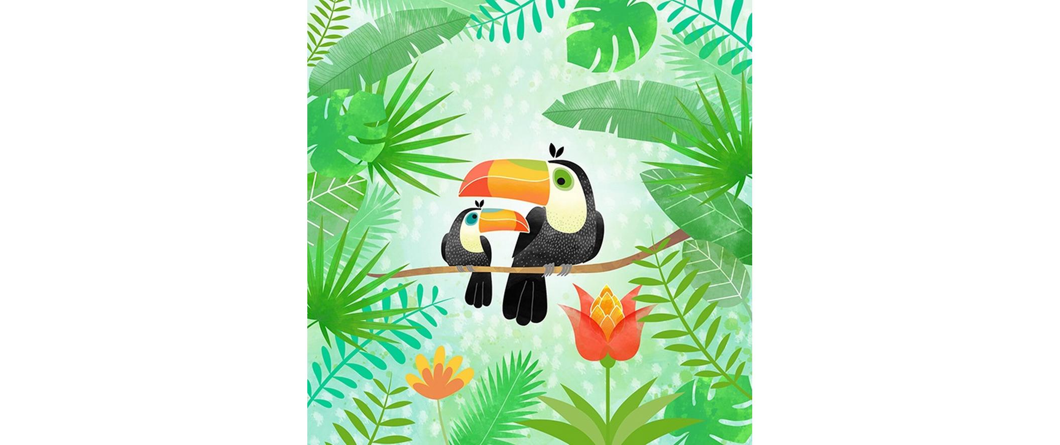 Braun + Company Papierservietten Tucans 33 cm x 33 cm, 20 Stück