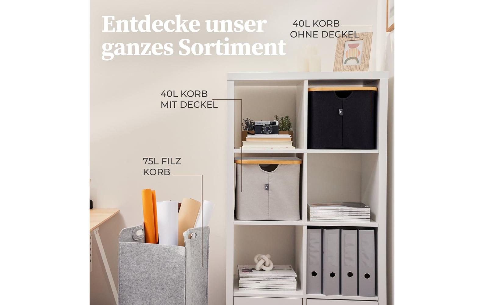 Hennez Aufbewahrungskorb Adrian Schwarz, 40 l