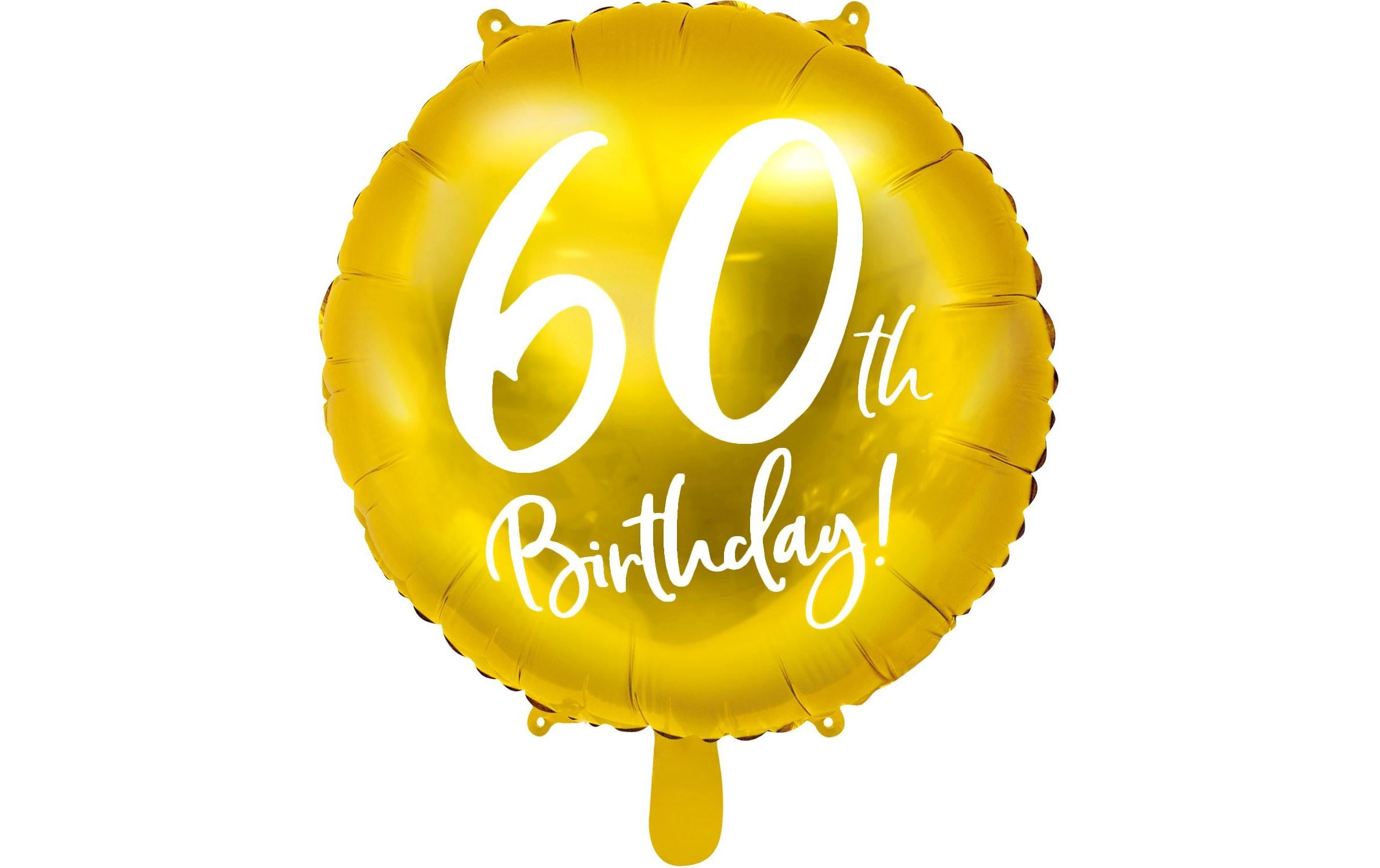 Partydeco Folienballon 60th Birthday Gold/Weiss