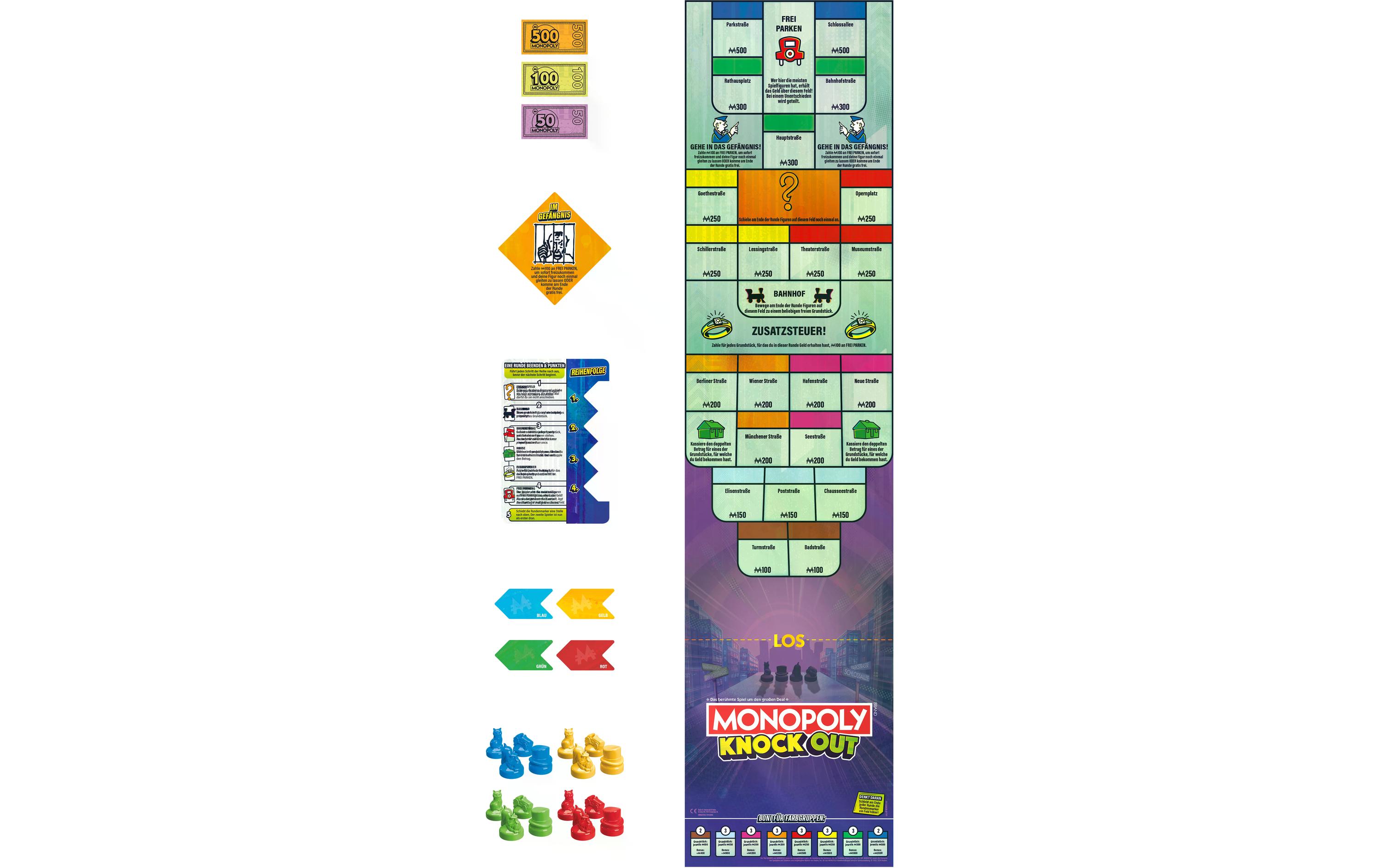 Hasbro Gaming Familienspiel Monopoly Knockout -DE-