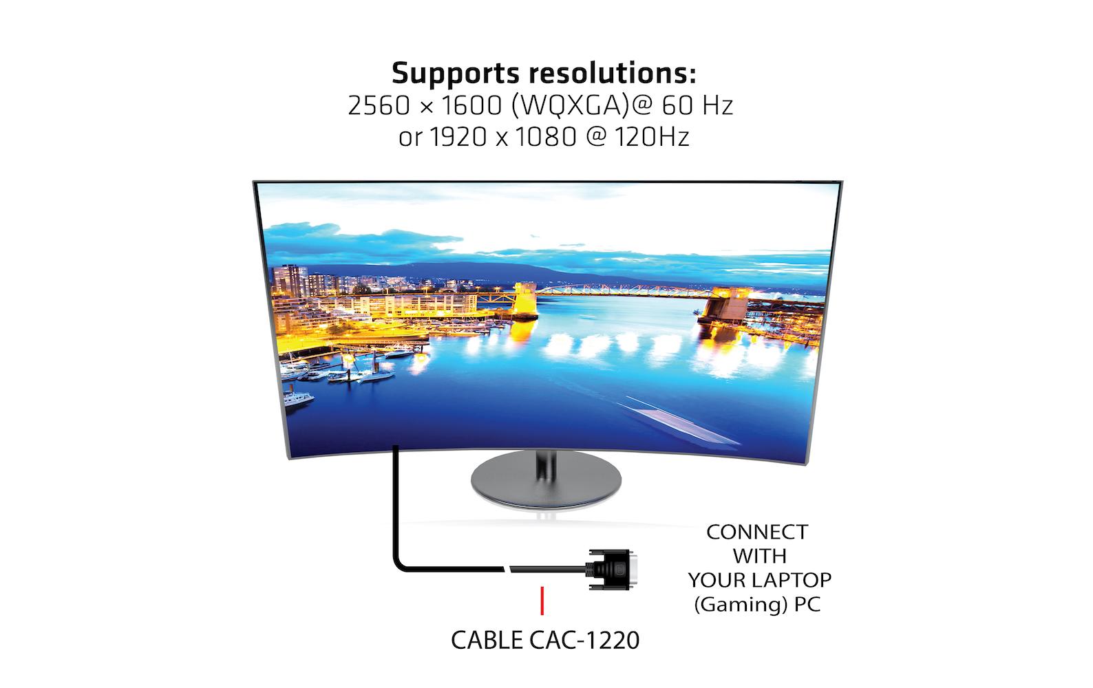 Club 3D Kabel DVI-D Dual Link 24+1 DVI-D - DVI-D, 3 m