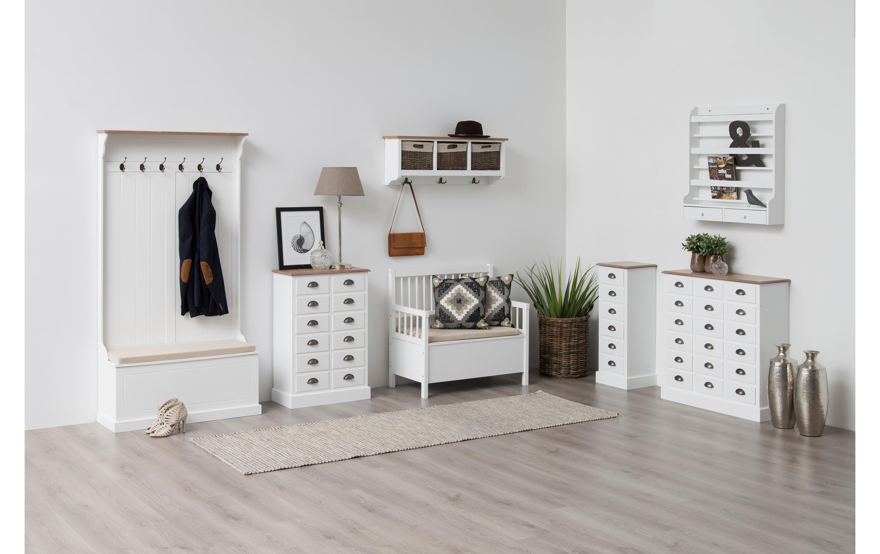 AC Design Sitzbank Aster 90 x 48 x 85 cm, Weiss