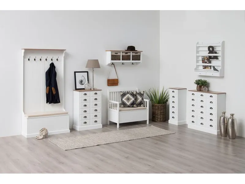 AC Design Sitzbank Aster 90 x 48 x 85 cm, Weiss AC Design Sitzbank Aster 90 x 48 x 85 cm, Weiss