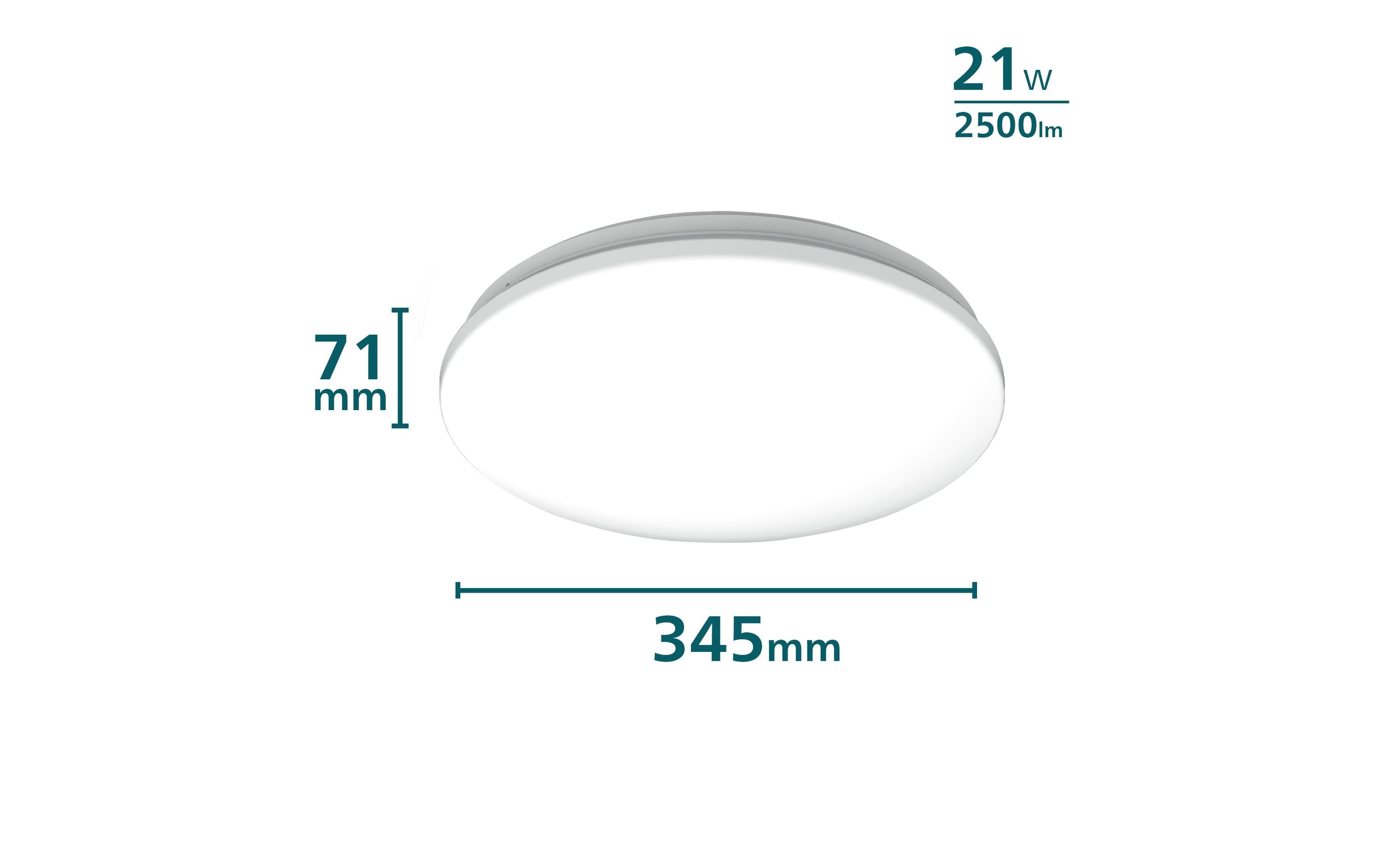 Philips Deckenleuchte Acuna mit Sensor 2700K, 1350 Lumen, Weiss