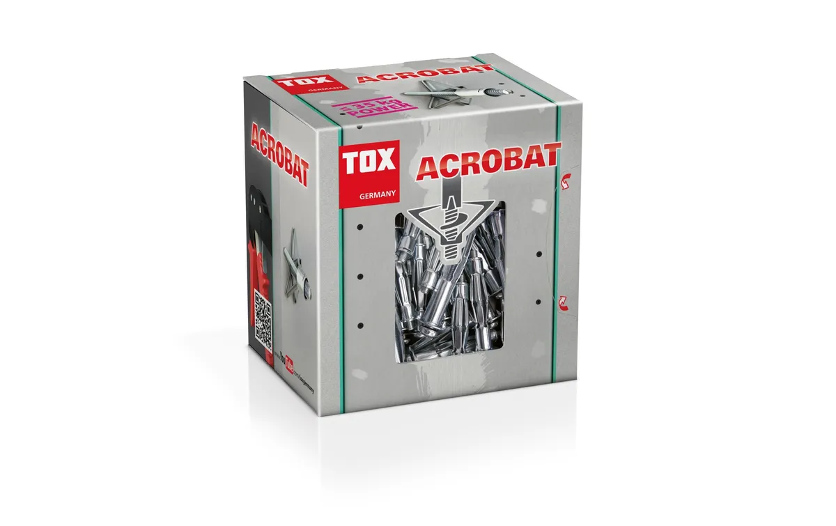 Tox-Dübel Hohlraumdübel Acrobat M4 x 38 mm, PH2, 50 Stück