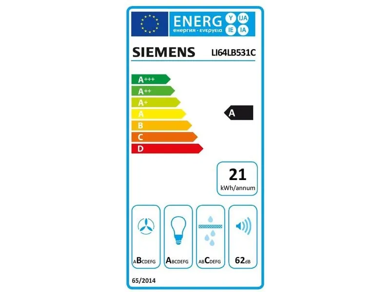 Siemens Abzughaube LI64lB531C 4 Stufen