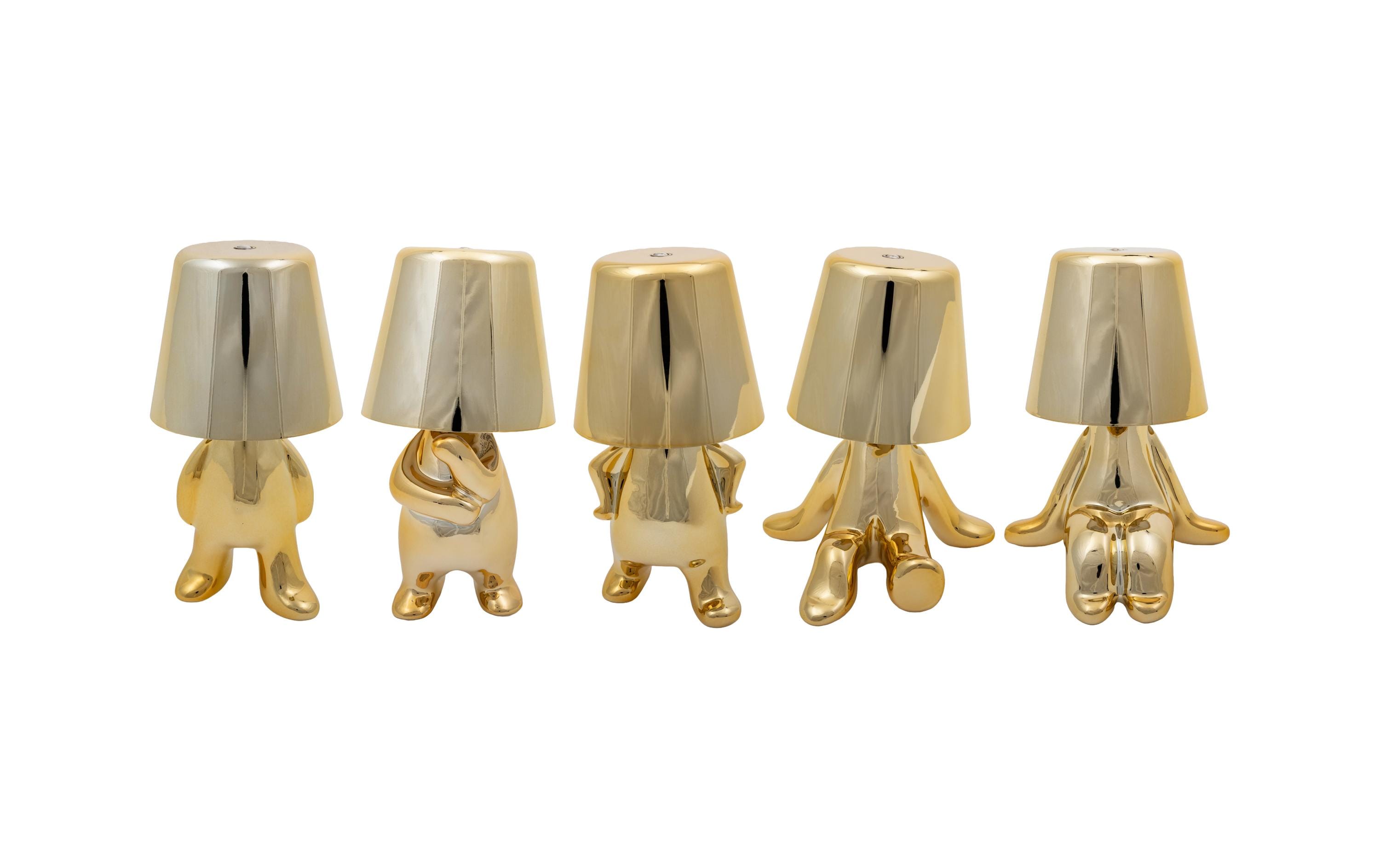 COCON Goldene Tischleuchte THINKER