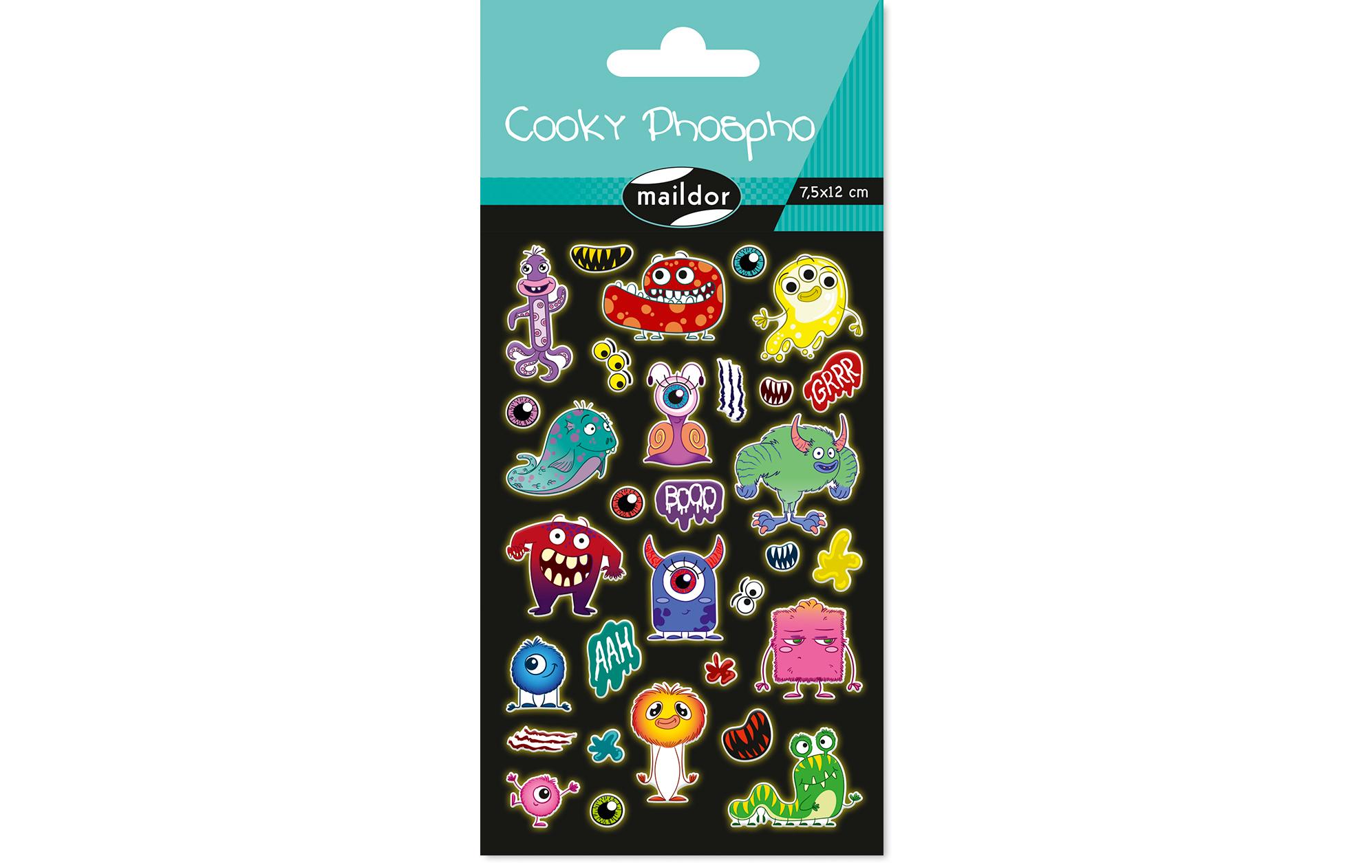 Clairefontaine Motivsticker Phospho Monster