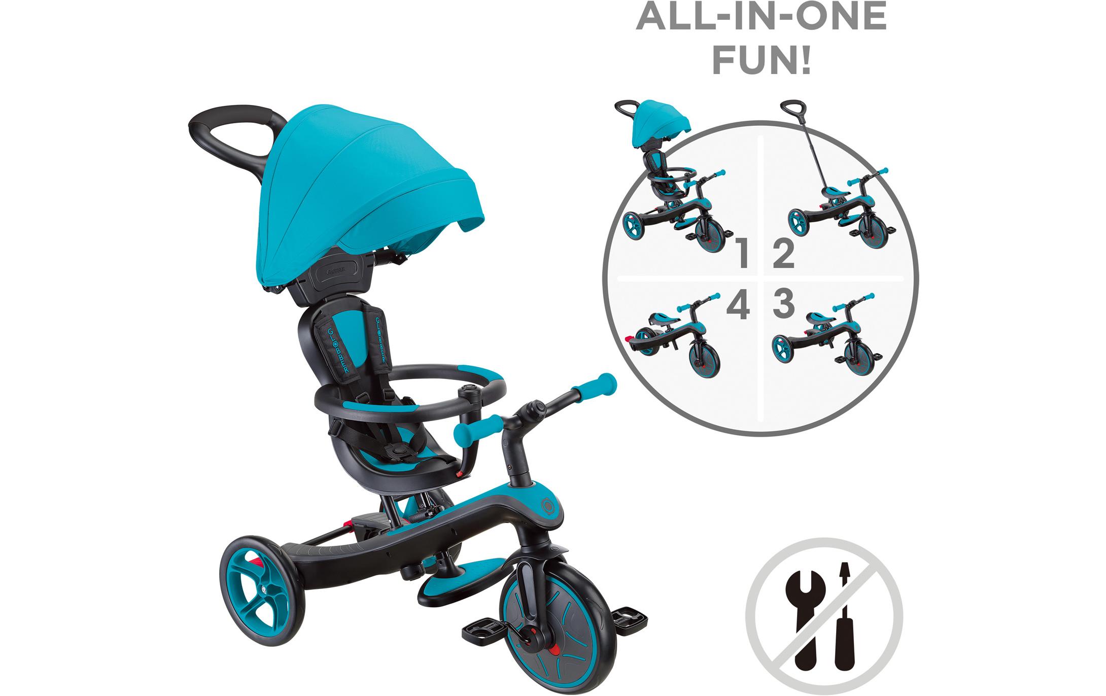 GLOBBER Dreirad Trike Explorer 4 in 1 Teal