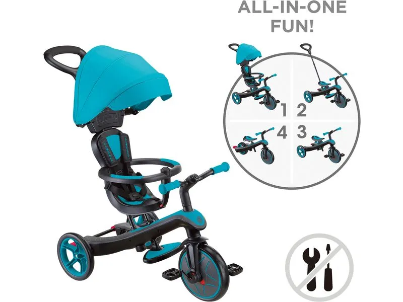 GLOBBER Dreirad Trike Explorer 4 in 1 Teal