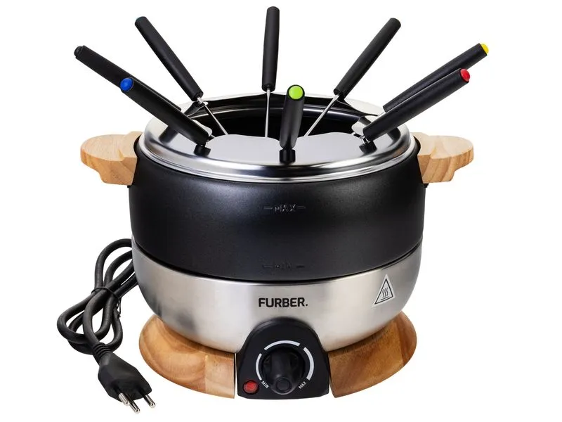FURBER Fondue-Set Chalet 11 Teile, Schwarz/Silber FURBER Fondue-Set Chalet 11 Teile, Schwarz/Silber