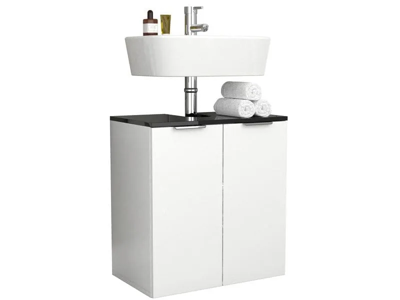 VCM Waschbeckenunterschrank Donali 56 x 60 cm, Schwarz/Weiss VCM Waschbeckenunterschrank Donali 56 x 60 cm, Schwarz/Weiss