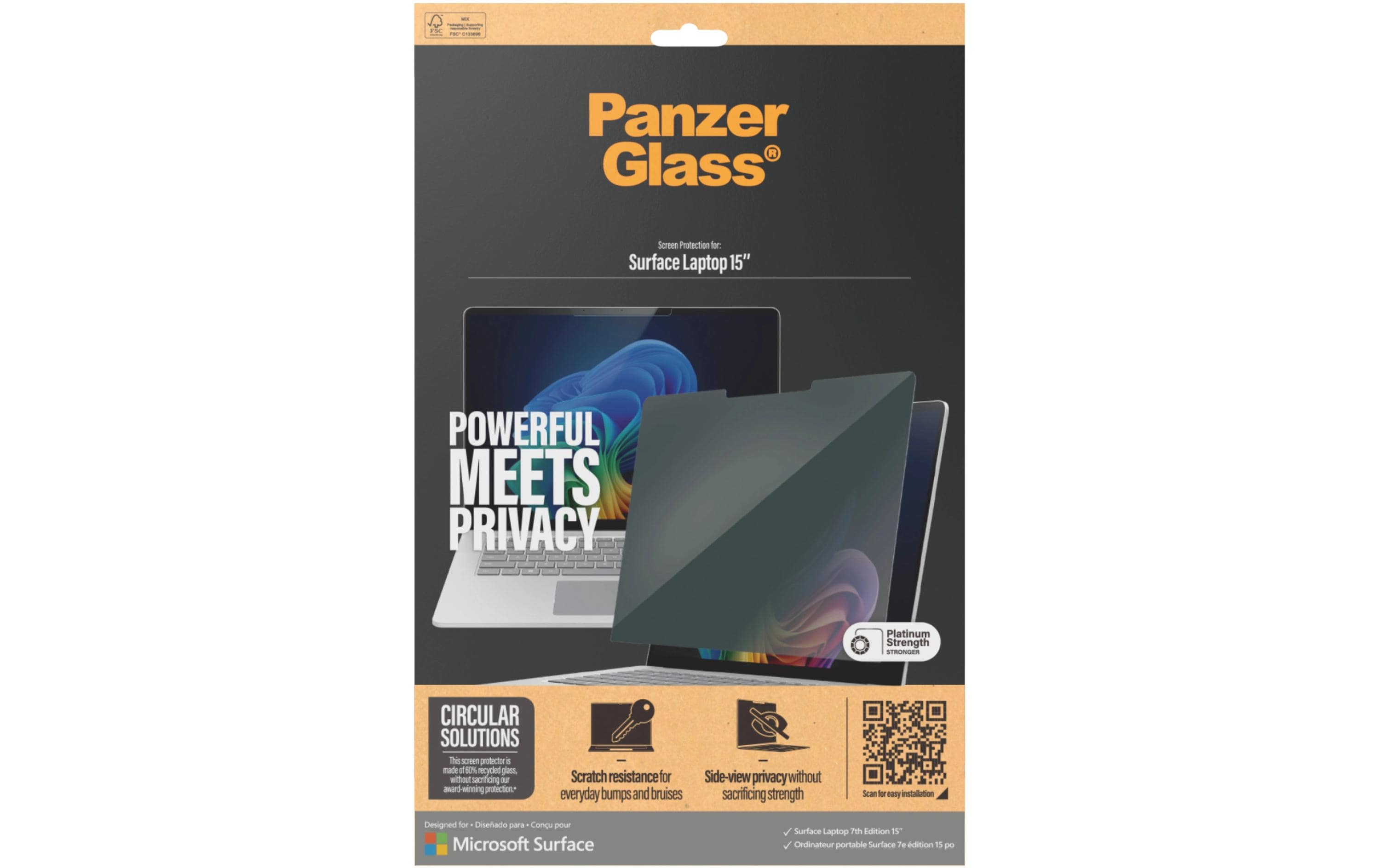 Panzerglass Ultra Wide Fit Privacy Surface Laptop 7. Edition 15