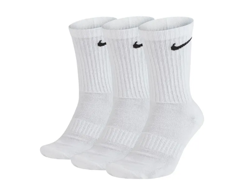 NIKE Crew Socks 3 Pack 42-46, white/black