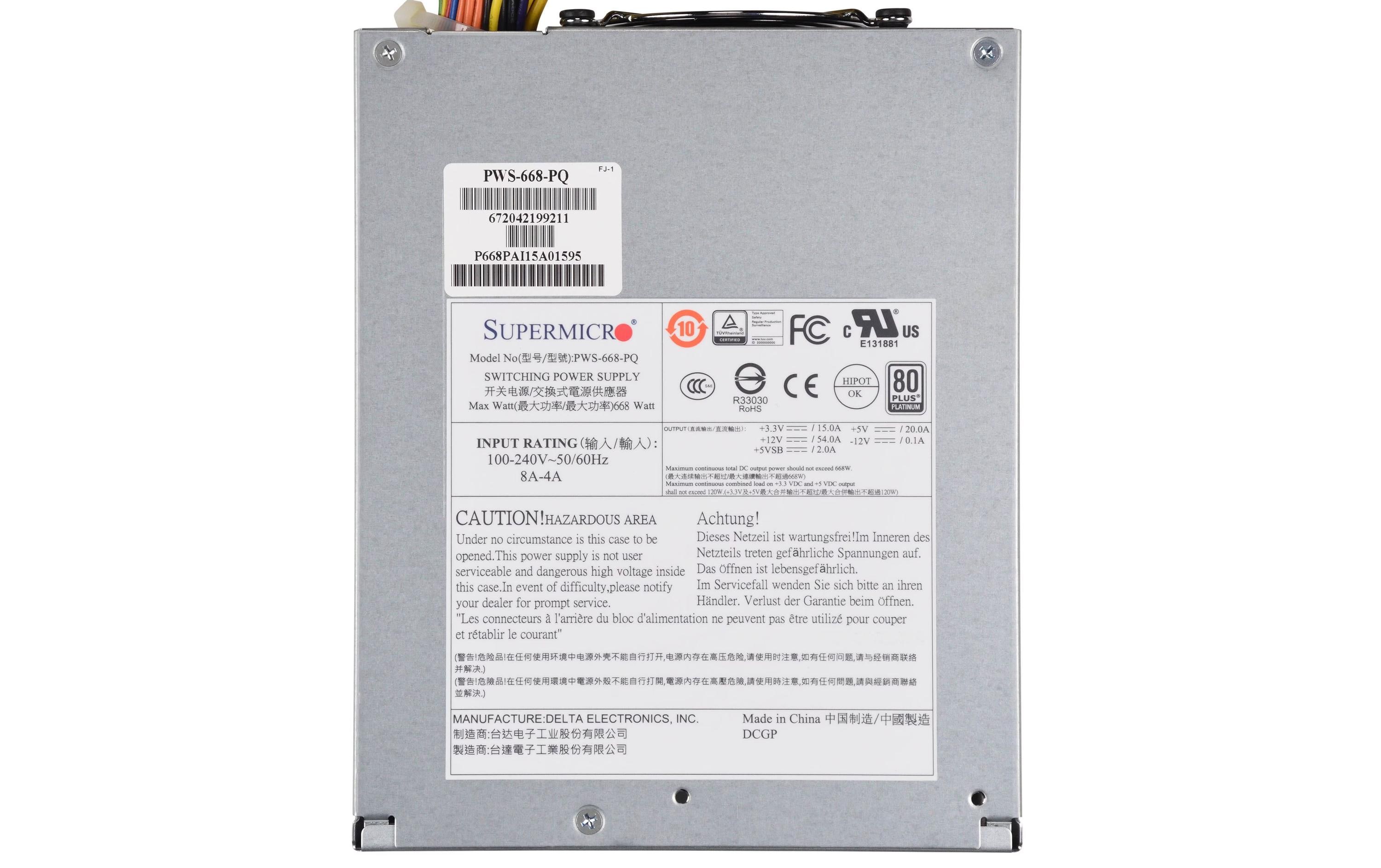 Supermicro Netzteil PWS-668-PQ 668 W