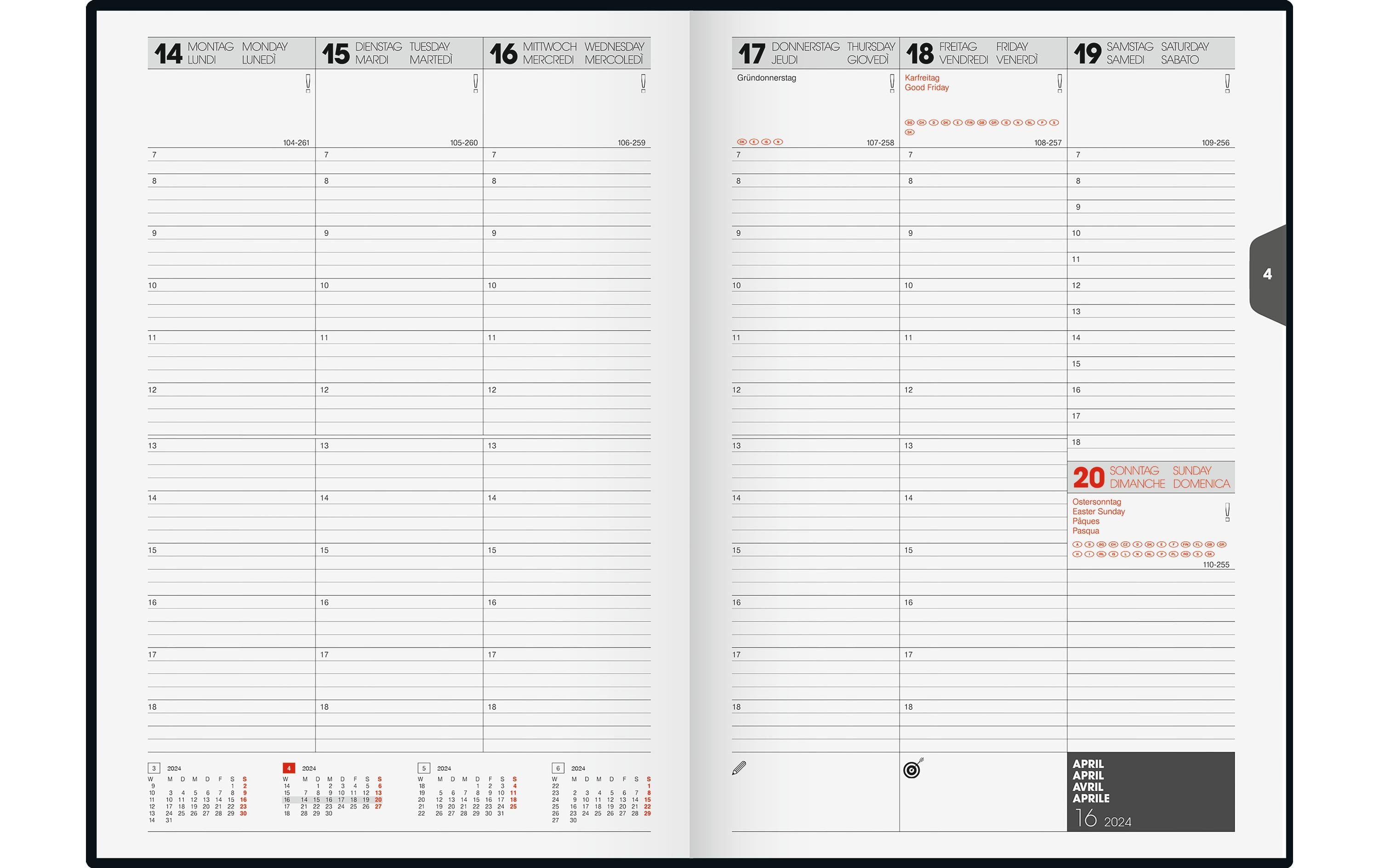 Stewo Geschäftsagenda Time Square 2024, Assortierte Farben