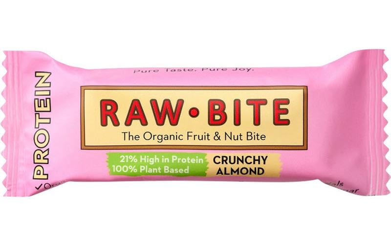 Rawbite Riegel Bio Rohkost Protein Crunchy Almond 12 x 45 g