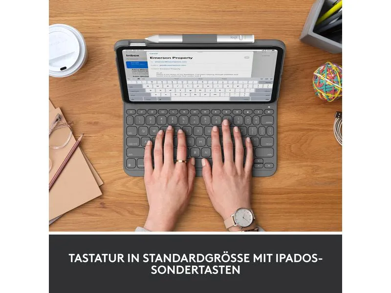 Logitech Tablet Tastatur Cover Slim Folio iPad 10.9 (10. Gen.)