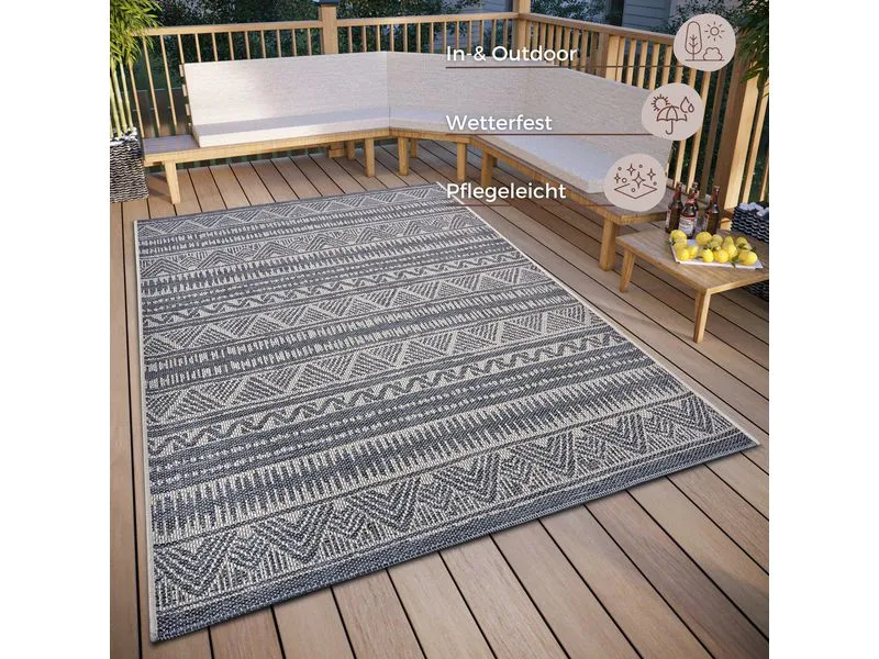 Hanse Home Teppich Loto 155 cm x 235 cm, Beige/Grau