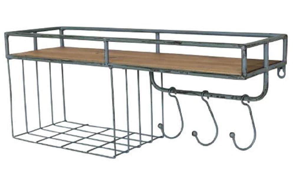 Chic Antique Küchenregal Tannenholz, Schwarz / Braun