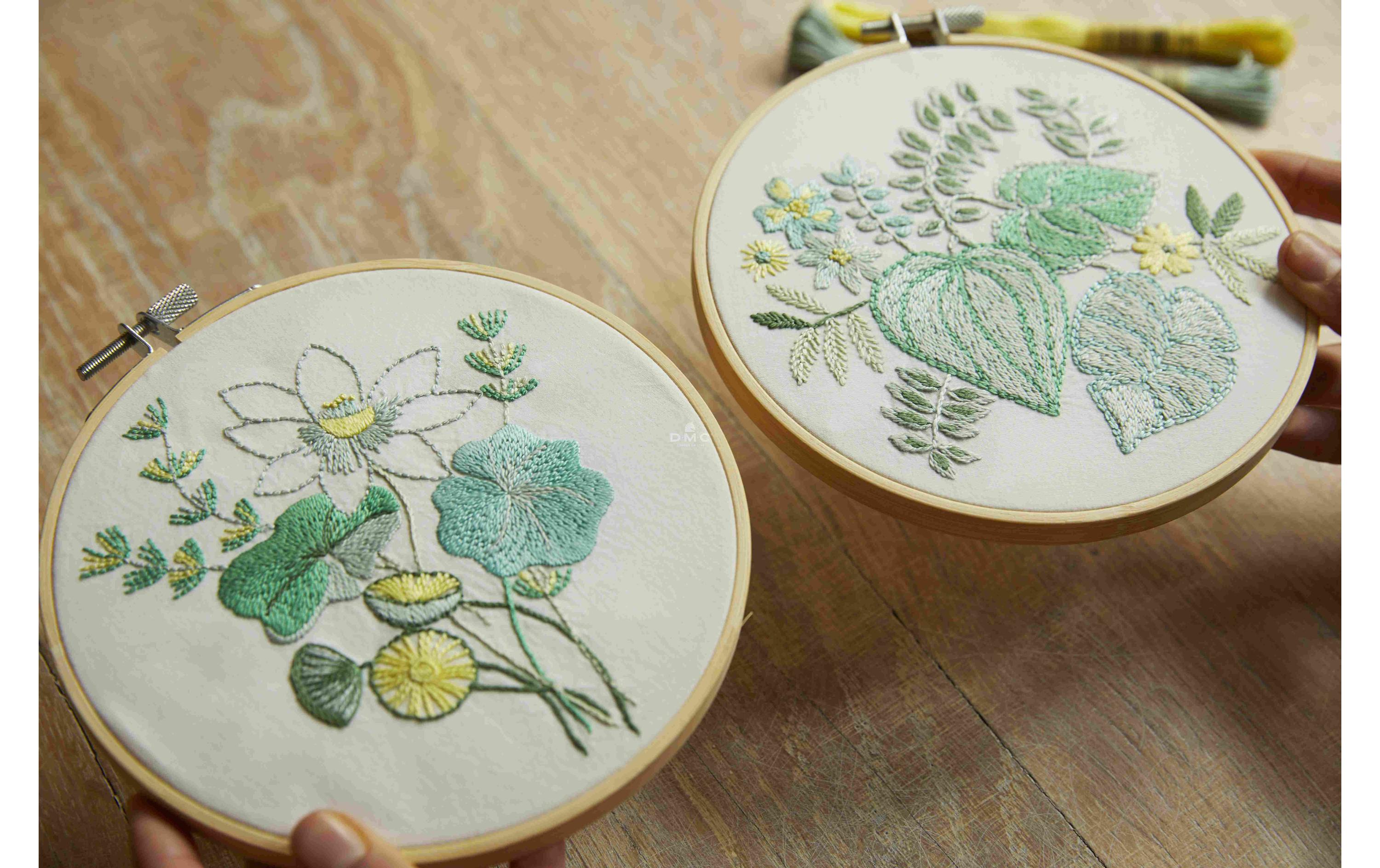 DMC Stickset Mindful Making Duo Wasserpflanzen, Ø 15.7 cm DMC Stickset Mindful Making Duo Wasserpflanzen, Ø 15.7 cm