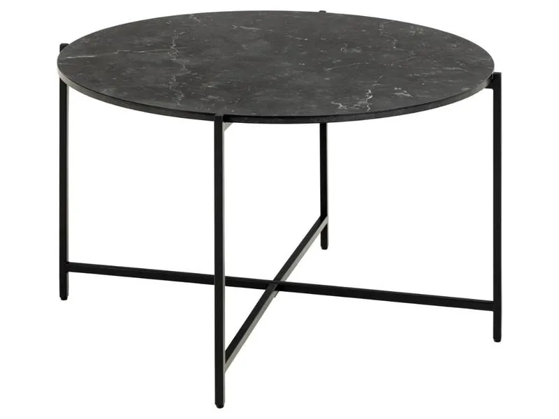 AC Design Couchtisch Lamoine Schwarz, Ø 70 x 42 cm