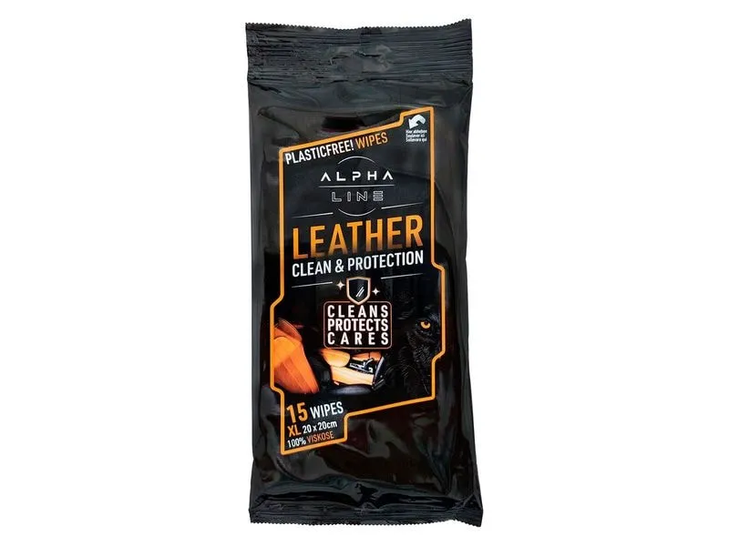 Alpha Line Leather Clean Wipes, Pack à 15 Stück 15 Stück Alpha Line Leather Clean Wipes, Pack à 15 Stück 15 Stück