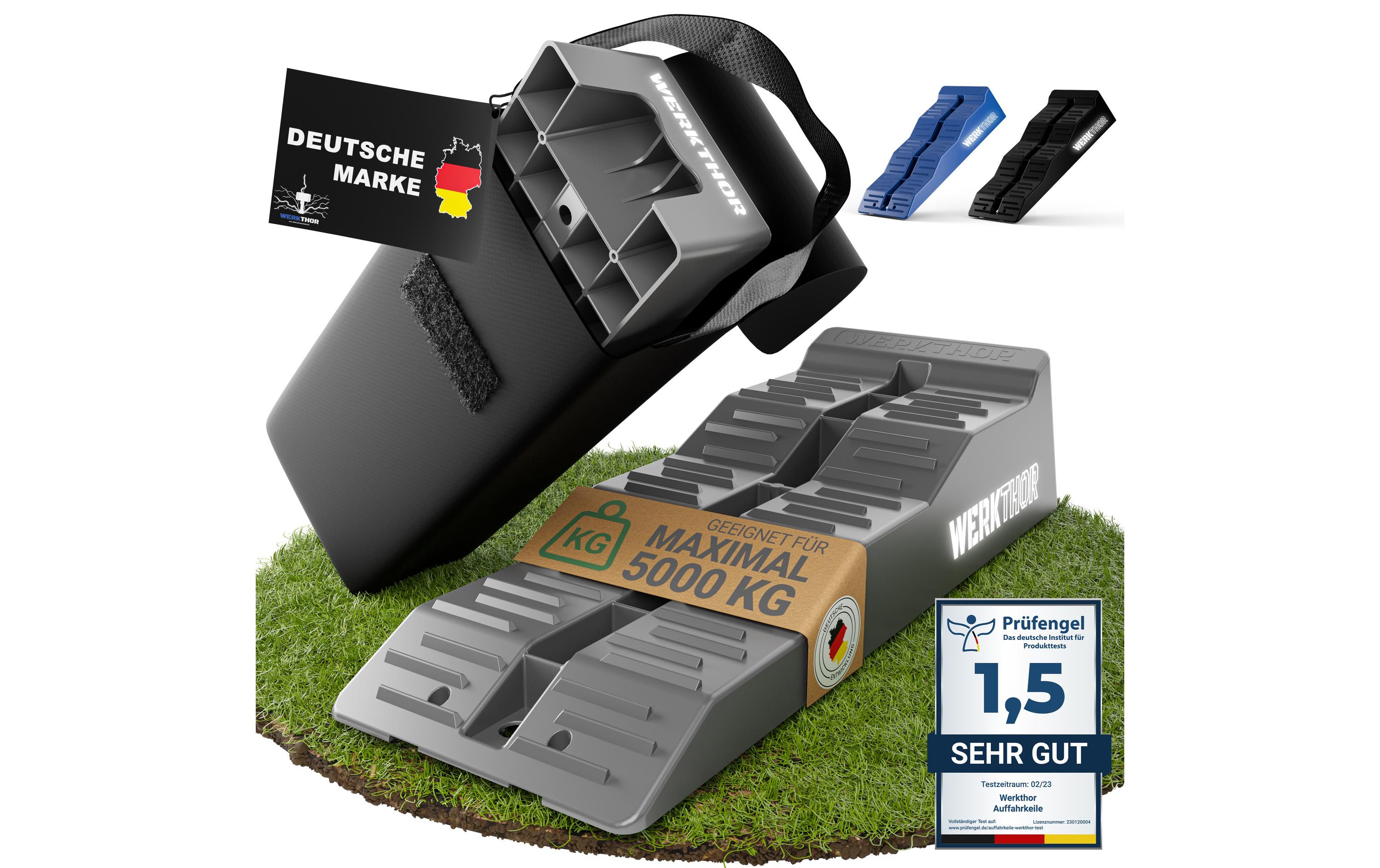 Werkthor Flache Auffahrkeile 2er Set, Grau