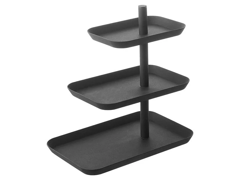 Yamazaki Etagere Tower 3-stufig, Schwarz