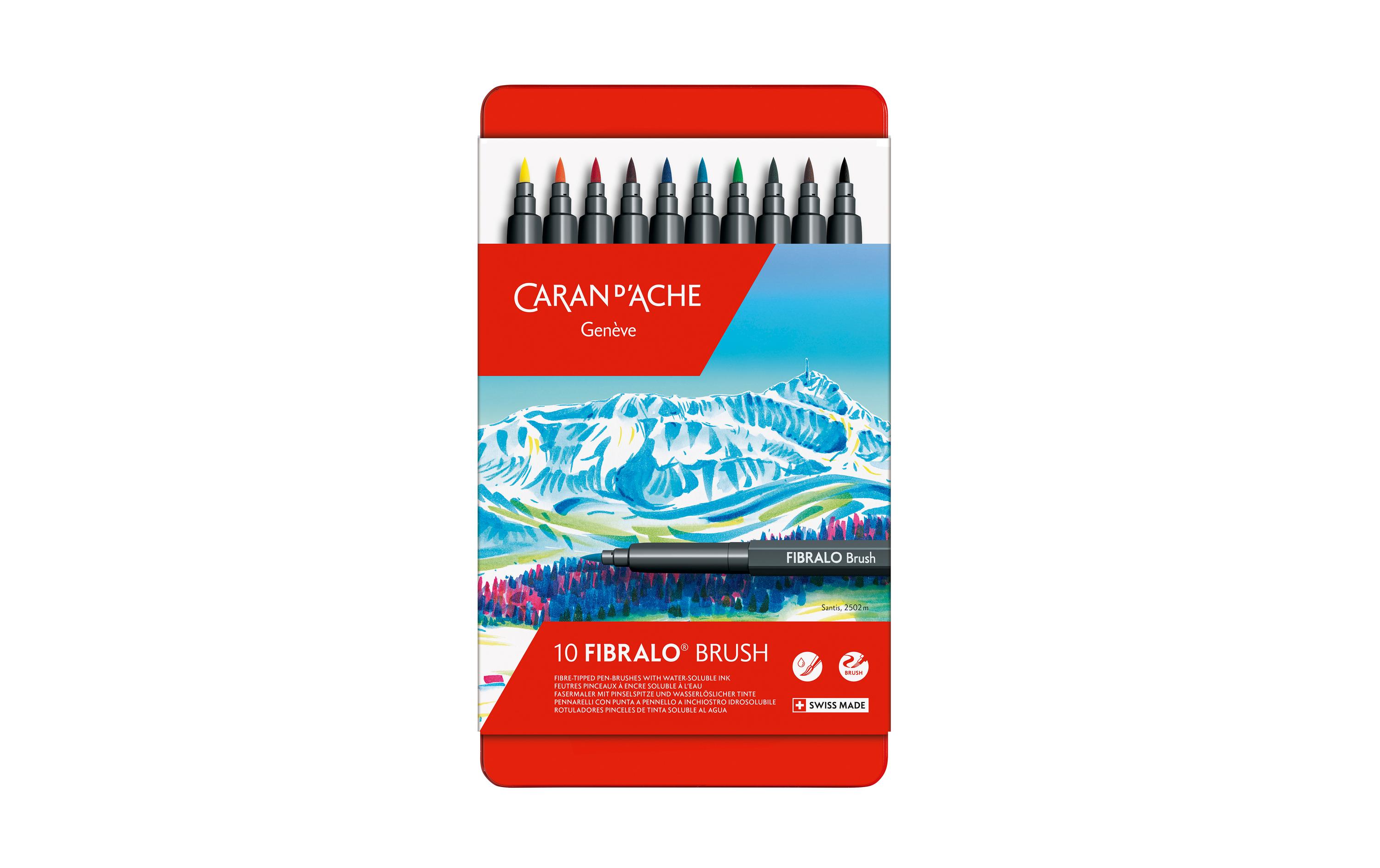 Caran d'Ache Filzstift Fibralo Brush 10 Stück