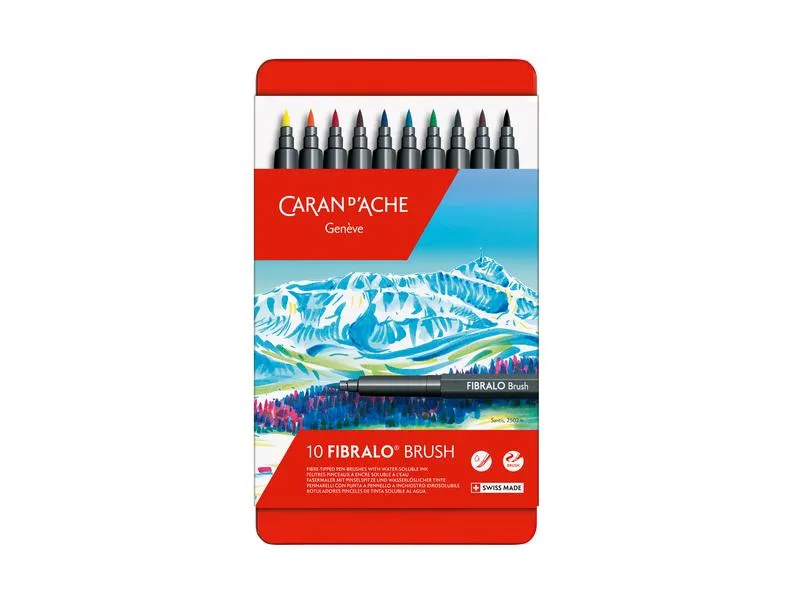 Caran d'Ache Filzstift Fibralo Brush 10 Stück