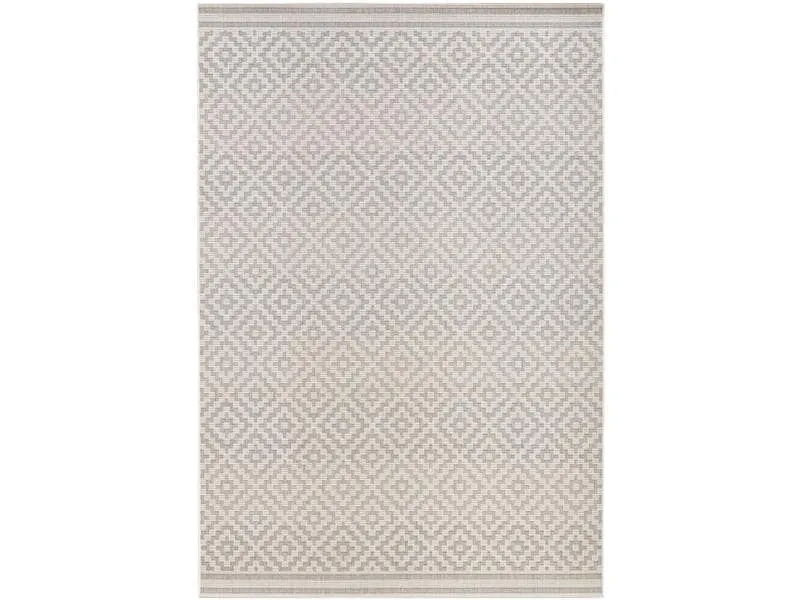 Hanse Home Raute In- & Outdoor Teppich 160 x 230 cm, Grau/Crème Hanse Home Raute In- & Outdoor Teppich 160 x 230 cm, Grau/Crème