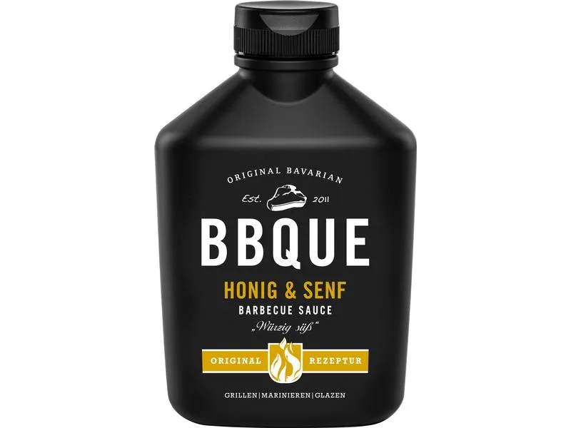 BBQUE BBQ Sauce Honig & Senf 400 ml BBQUE BBQ Sauce Honig & Senf 400 ml